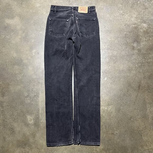 Vintage 90s Levi's 505 Black Regular Fit Jeans 30x34 - Picture 4 of 7